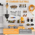 thumbnail image 2 of INCLY 30PCS Slatwall Accessories Set with Slatwall Baskets, Slatwall Hooks, Slatwall Shelves, Slatwall Bins, Slatwall Cups, Heavy Duty Slat Wall Accessory for Garage Roo, 2 of 7