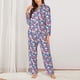 thumbnail image 2 of Fotbe Skull Conjunto de Pijama de Manga Larga para Mujer con Estampado, Ropa de Dormir de 2 Piezas, Conjunto de Casa Suave y Cómodo con Bolsillos-Medium, 2 of 7