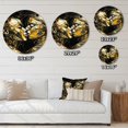 thumbnail image 5 of Designart "Kissing in Acrylic Romantic Embrace II" Abstract Marble Metal Round Wall Art, 5 of 5