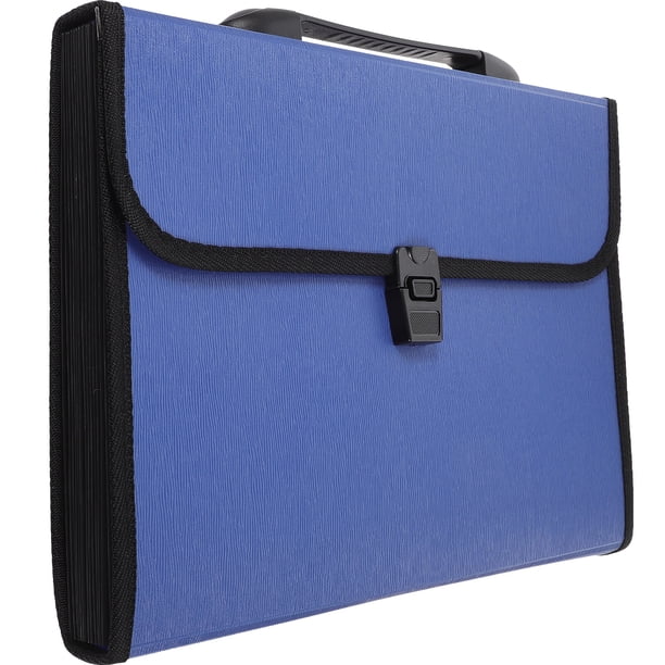 Carpeta de archivos expandible, subdivisión de currículum, carpeta de archivos tipo acordeón, PP, organizador empresarial para documentos, papel A4, revista, 12 bolsillos con asa con hebilla