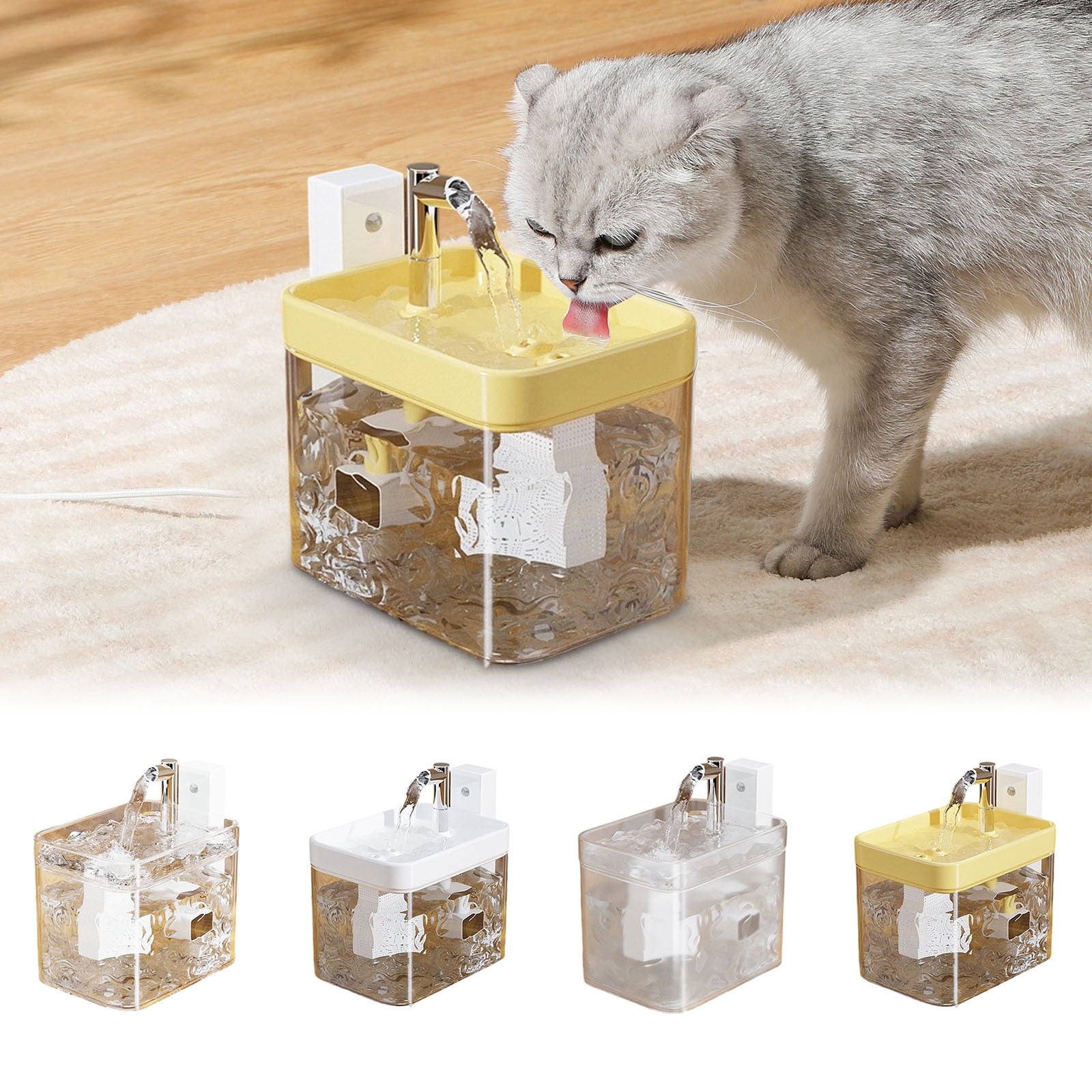 Automatic Pet Water Dispenser with Triple Filtration System Large Capacity Quiet Operation LED Indicator for Cats and Dogs