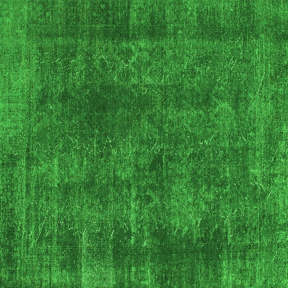 Ahgly Company Indoor Square Abstract Green Modern Area Rugs, 3' Square