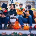 thumbnail image 5 of Halloween Pumpkin Flameless Flickering Candle Light Pumpkin LED Orange Candle, Battery Operated, Unscented Real Wax Halloween Indoor Party Decoration, Orange/1 Pcs, 2.36x2.56", 5 of 6