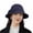 03Navy, variant on Women Polyester Church Cloche Flapper Hat Lady Bucket Winter Flower Cap Royal Blue One Size