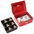 thumbnail image 4 of Cash Box with Slot for Kids, Decaller Small Money Box with Money Tray & Key Lock, 6 1/5" x 5" x 3", Red, QH1508XS, 4 of 4