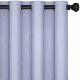 thumbnail image 3 of Deconovo Silver Printed Blackout Curtains - 2 Panels, Wave Dots Pattern, Grommet Top, 52"x108", Thermal Insulated Drapes for Bedroom & Living Room, Light Purple, 3 of 8