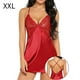thumbnail image 1 of Sexy camisón de encaje con cuello en V profundo ropa de dormir sin espalda camisón vestido, rojo, xxl Methold AP001176-05B, 1 of 7