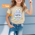 thumbnail image 2 of Toddler Easter Baseball Shirt Vintage Comfortable Blue Bunny Graphic Summer Easter Tshirt Bunny Short Sleeve Shirt for Boys Girls Kids Tees T-Shirts, 2 of 5