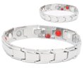 thumbnail image 4 of Pulseras Magnéticas, Pulseras De Acero De Titanio, Regalo Perfecto A La Moda, Mejora El Sueño De Las Mujeres Para Citas ANGGREK Oro, 4 of 8