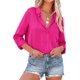 thumbnail image 4 of Blusa elegante de manga larga para mujer con cuello alto, blusas de oficina, blusas casuales, 4 of 4