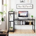 thumbnail image 3 of Costway Multi-Functional Computer Desk with 4-tier Storage shelves Black, 3 of 10