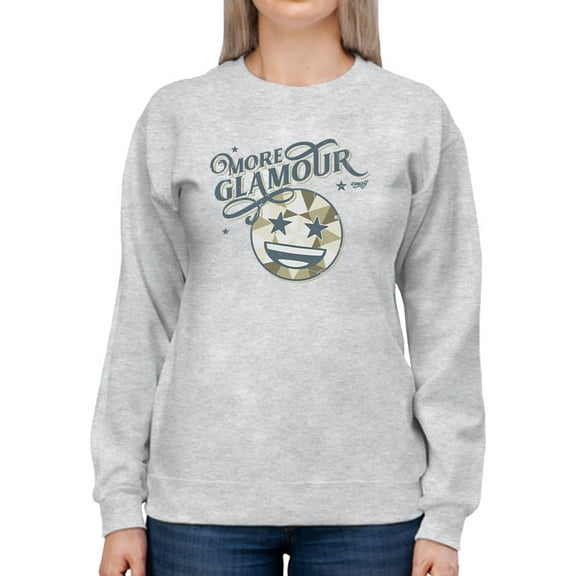 More Glamour - Starry Sparkle Retro Emoji Graphic Women's Sweatshirt