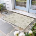 thumbnail image 2 of Green Spring Flowers Doormat Outdoor Entrance 20"x31.5", Vintage Leaves Country Rustic Absorb Moisture Dirt Door Mats, Non-Slip Rubber Backing Floor Mats Indoor, Low-Profile Front Door Rugs, 2 of 9
