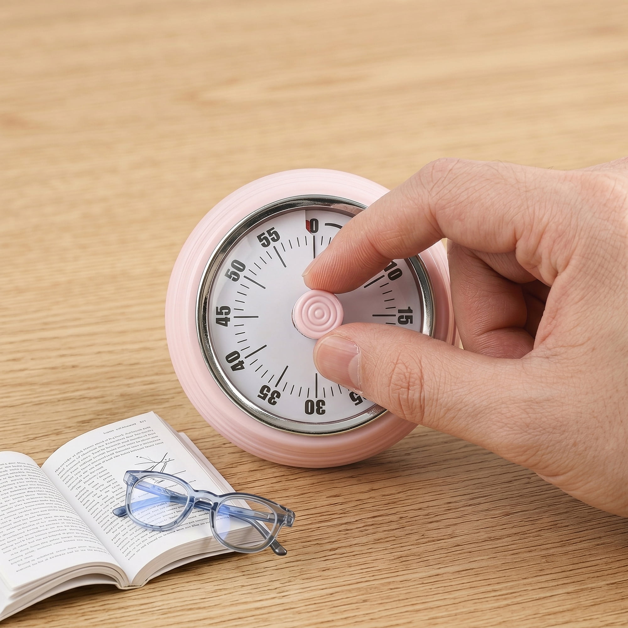Unique Bargains Loud Alarm Magnetic Backing Timer for Cooking Pink