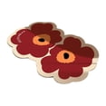 thumbnail image 1 of GUOOL Tapis de Porte Double Forme de Fleurs Antidérapant Tapis de Sol Intérieur Tapis d'Entrée Durable Rouge 40cmx60cm, 1 of 9