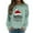 Light Green, variant on Fiaer Merry Christmas Sweatshirts for Women Santa Hat Plus Size Pullover Baggy Long Sleeve Trendy Crew Neck Tops Brown M