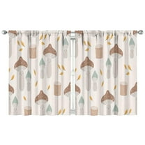 Mushroom Curtains-Blackout Curtains Bedroom Decor Living Room Darkening Grommet Window Drapes 2 Panels Set 42x54 inch
