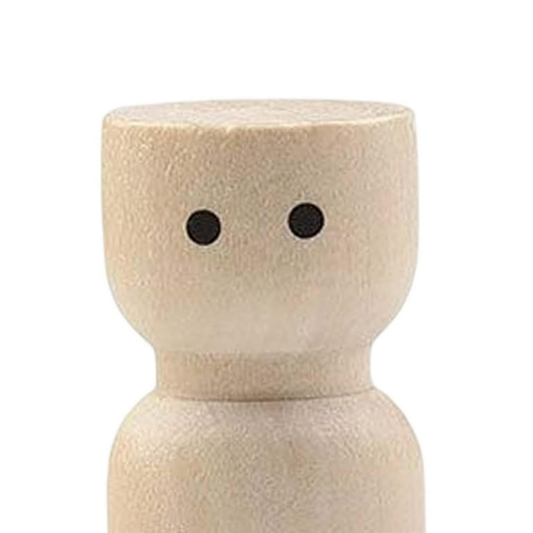 Unpainted wooden peg dolls 2025