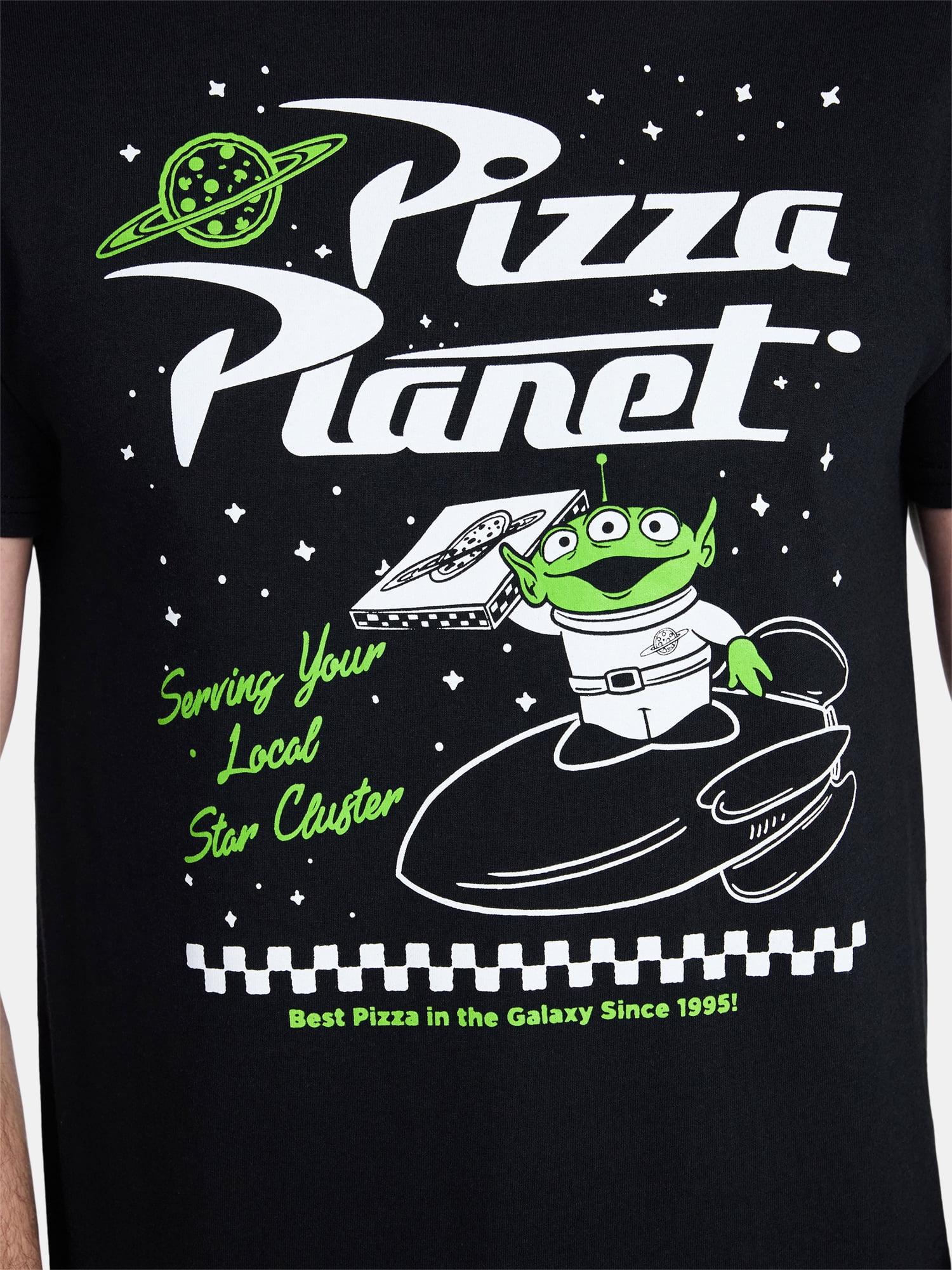 Toy Story Men's and Big Men's Pizza Planet Graphic Tee with Short Sleeves, Sizes S-3XL