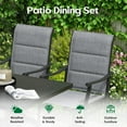 thumbnail image 6 of Farini Patio Dining Set for 4, 5-Piece Outdoor Table and Chairs Set, 4 x Swivel Outdoor Dining Chairs with Paded Textilene and 35"x35" Patio Table with 1.57" Umbrella Hole for Poolside, Backyard, 6 of 8
