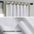thumbnail image 6 of Half Price Drapes Signature Cool Beige Velvet Blackout Curtains For Bedroom(1 Panel), 50WX 96L, 6 of 11