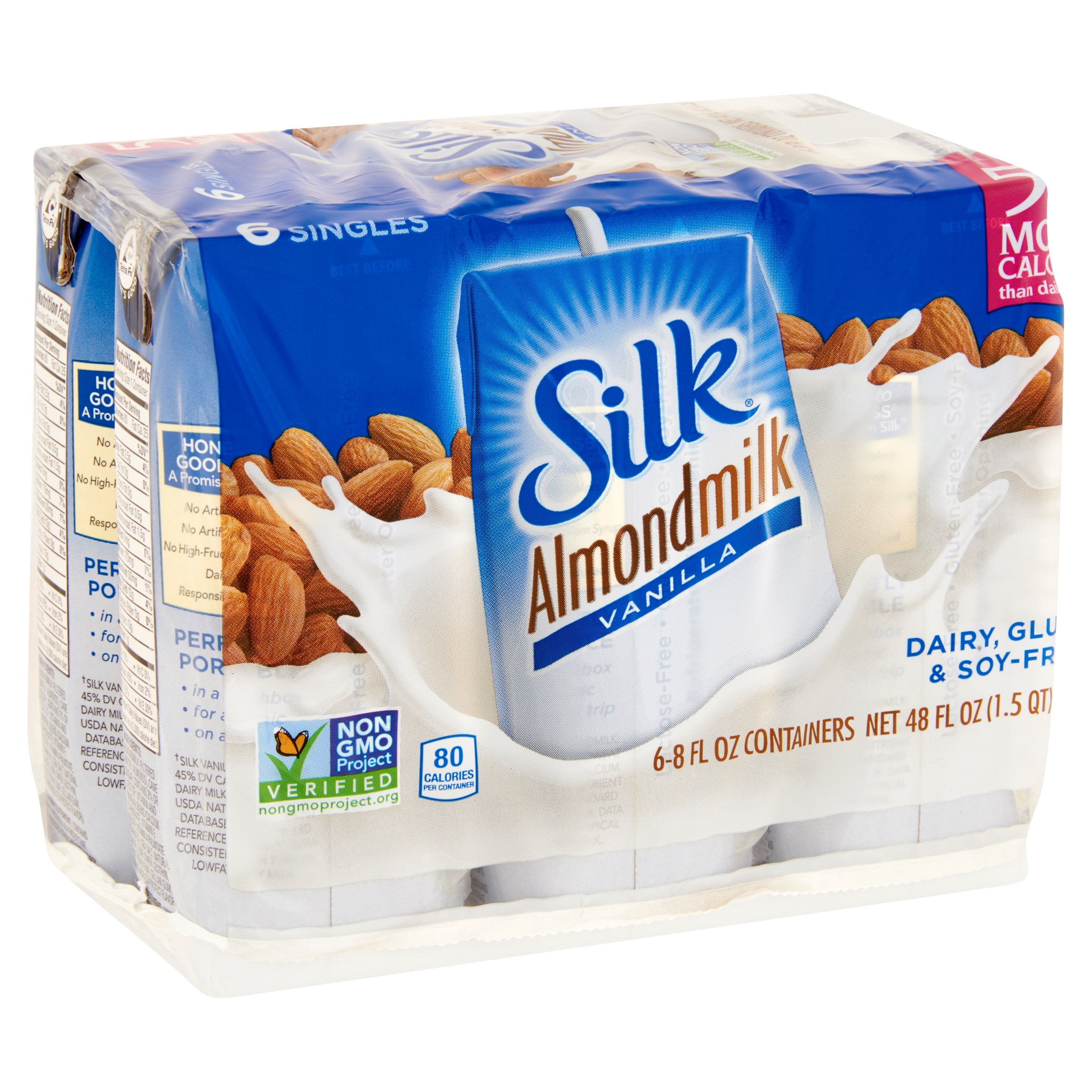 (3x6 Packs) Silk Almond Milk Vanilla, 8 fl oz