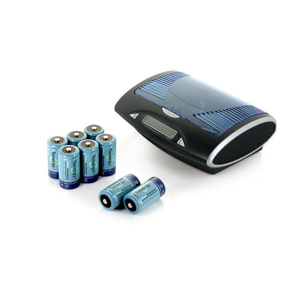 Tenergy T9688 Universal LCD Battery Charger   8-Count C Cell 5000mAh NiMH Rechargeable Batteries
