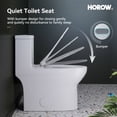thumbnail image 4 of HOROW One Piece Toilet, 1.28 GPF High Efficiency, 12" Rough-in with Soft Closing Seat and Single Side Flush, 4 of 14