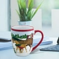 thumbnail image 4 of Current Holiday Horses Ceramic Mug - 22oz Large Winter Christmas Mug, Microwave Safe, Hand Wash, Holiday Dishware, Festive, 4 of 5