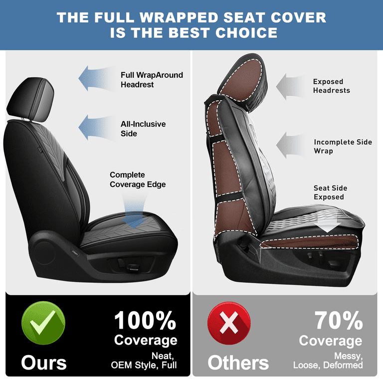 Driver Side Bottom Leather Seat Cover For 2013-2017 Lexus ES350 / ES300H - Tan