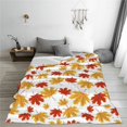 thumbnail image 5 of Fuzoiu Maple Leaf Print Ultra-Soft Micro Fleece Blanket,All Seasons Flannel Throw, Lightweight Blanket for Bed, Sofa, Couch, Movie Night, Camping, and Travel-50"x40", 5 of 7