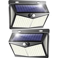 thumbnail image 1 of Luz solar para exteriores, reflector LED con sensor de movimiento de 156 LED, foco LED para exteriores con energía solar, iluminación exterior con sensor, luz de pared para jardín y piscina., 1 of 5