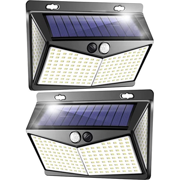 Luz solar para exteriores, reflector LED con sensor de movimiento de 156 LED, foco LED para exteriores con energía solar, iluminación exterior con sensor, luz de pared para jardín y piscina.