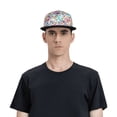 thumbnail image 3 of Goofa Colorful Watercolor Dots Printed Men's Baseball Cap,Straight Brim Hat,Golf Dad Hat,Versatile Style,Sun Protection Cap,Travel Hat, 3 of 9