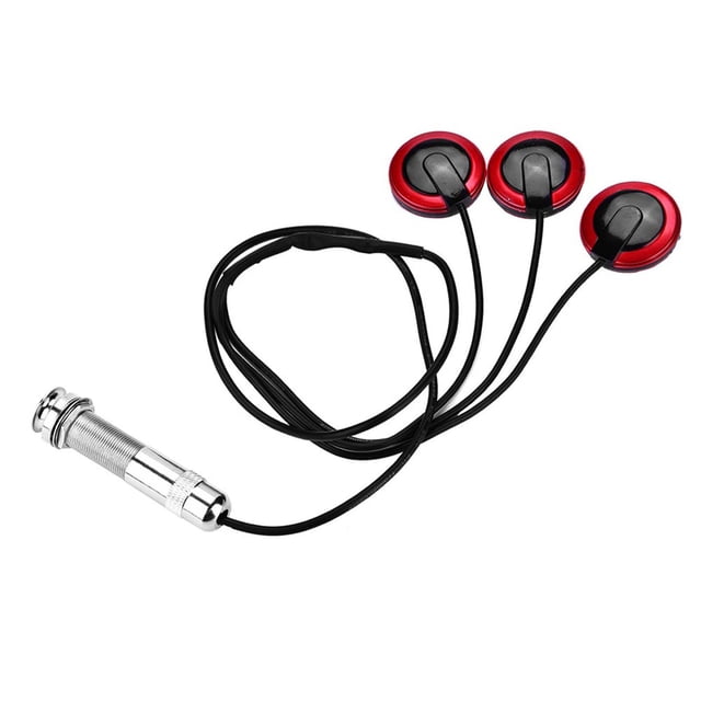 Transducer Pickup,Self adhesive Piezo Transducer Guitar Pickup Piezo Contact Microphone Pickup Rugged and Tough