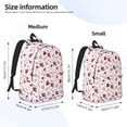 thumbnail image 2 of Disketp Valentine's Day print Canvas Backpack Lightweight Travel Daypack Student Rucksack Laptop Backpack-Small, 2 of 5