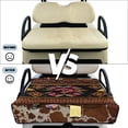 thumbnail image 6 of COEQINE Quilted Golf Cart Seat Cover, Folds Like a Bag with Handle for Easy Carry, Universal Fit 51.2"x30.3" for EZGO Yamaha Club Car 2-Seaters, 4 Pockets, American Tribal Brown Cow Print, 6 of 8