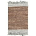 thumbnail image 2 of SAFAVIEH Vintage Leather Horatio Braided Fringe Border Area Rug, Light Grey/Brown, 2'3" x 4', 2 of 4