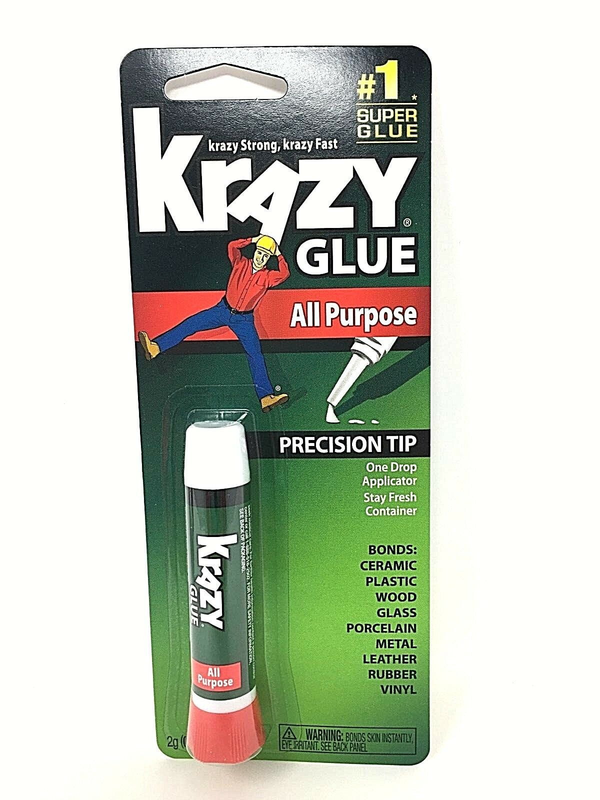Krazy Glue Instant strong Super Glue crazy fast Tube All Purpose 0.07oz