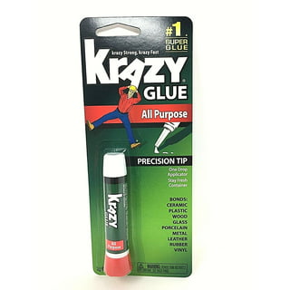 Krazy Glue All Purpose Glue with Brush Dries Clear 0.18oz Bulk