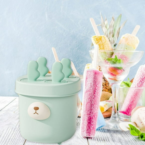 Popsicles Molds Popsicle Molds Ice Cream Molds Ice Pop Mold Popsicle Molds with Sticks 4-In-1 Ice Cream Molds Home-Made Popsicle Popsicle Ice Cream Molds with Lid