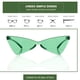 thumbnail image 1 of OLINOWL Triangle Rimless Sunglasses One Piece Colored Transparent Sunglasses For Women and Men, Green OLINOWL OLINOWL, 1 of 2
