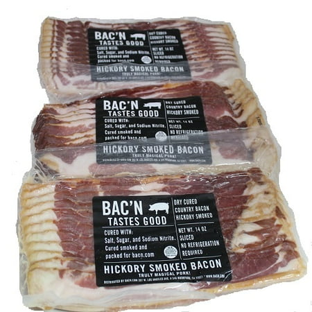 BAC'N Bacon, Dry Cured Hickory Smoked Flavor, 3 Ct, 42 Oz