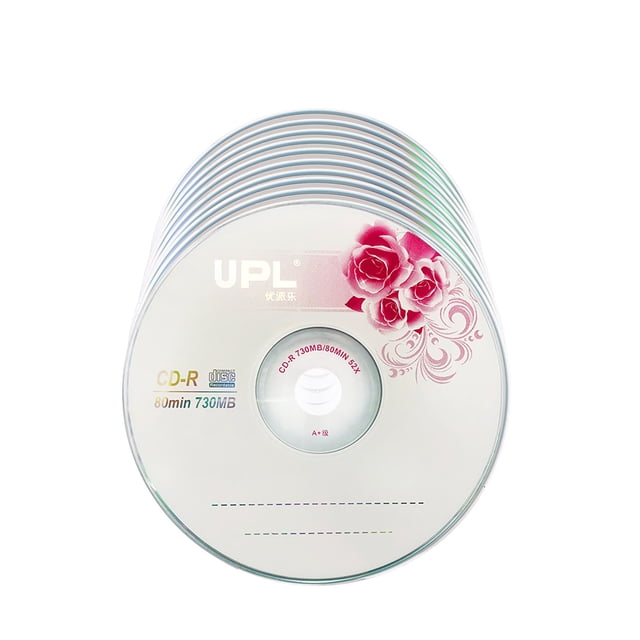 High-Speed 52X CD-R Blank Discs, 700MB/80min Storage Capacity, 10-Pack 12cm (4.7in) Music Recording Media for Car Audio & File Archiving, Low Defect Rate (<0.3%), Stable Data Storage, Reliable for