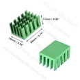 thumbnail image 3 of 20x14x11mm Without or With Thermal Pad Aluminum Network Routers Chip Heat Sinks Radiator Cooler With Thermal Pad Green Without Pad 5pcs, 3 of 6