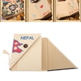 thumbnail image 1 of Vintage Nepali Hand Made Book Handicrafts Vintage Paper Scrapbook Notebook 40 Pages 6x4.8 Inch Double Buttons, 1 of 7
