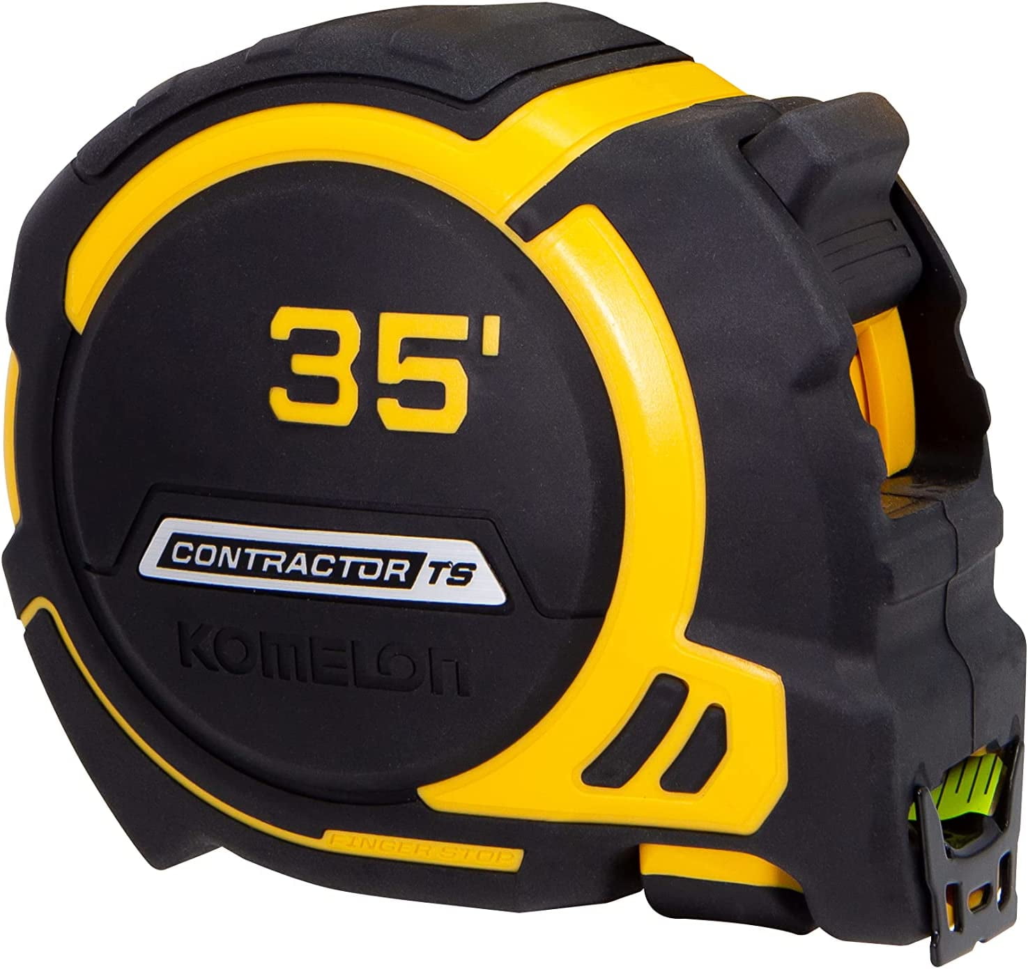 Contractor TS Wide-Blade Tape Measure, 1-1/4 in x 35 ft, Black/Yellow