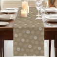 thumbnail image 3 of Table Runners 120 Inches Long Dress Scarves, Khaki Daisy Farmhouse Coffee/Dining/Kitchen Table Runner for Living Room, Modern Farmhouse Chrysanthemum Floral 13x120 Inch, 3 of 9