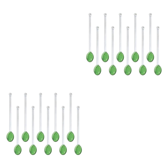Toystoory 10x Cucharillas de vidrio Cuchara agitadora apta para lavavajillas para agitar la barra de café Type6