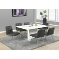 thumbnail image 1 of Monarch Specialties Dining Table, 60" Rectangular, Kitchen, Dining Room, Metal, Laminate, Glossy White, Chrome, Contemporary, Modern, 1 of 3